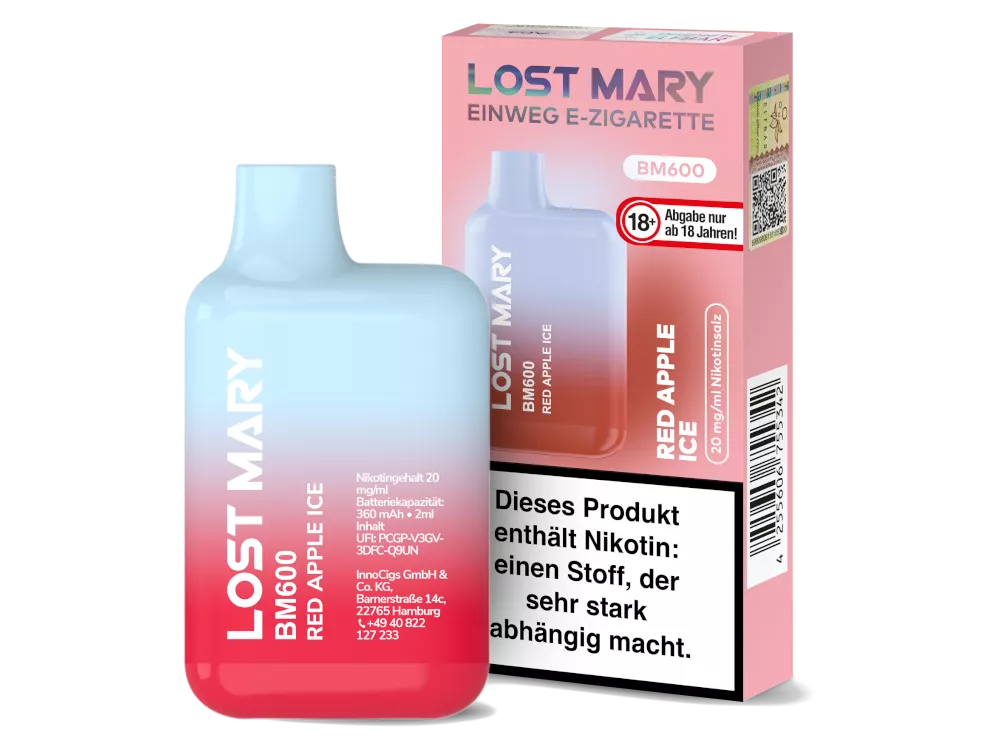 Lost Mary BM600 - Red Apple Ice - 20mg