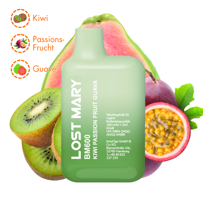 Lost Mary BM600 - Kiwi Passionfruit Guava - 20mg/ml