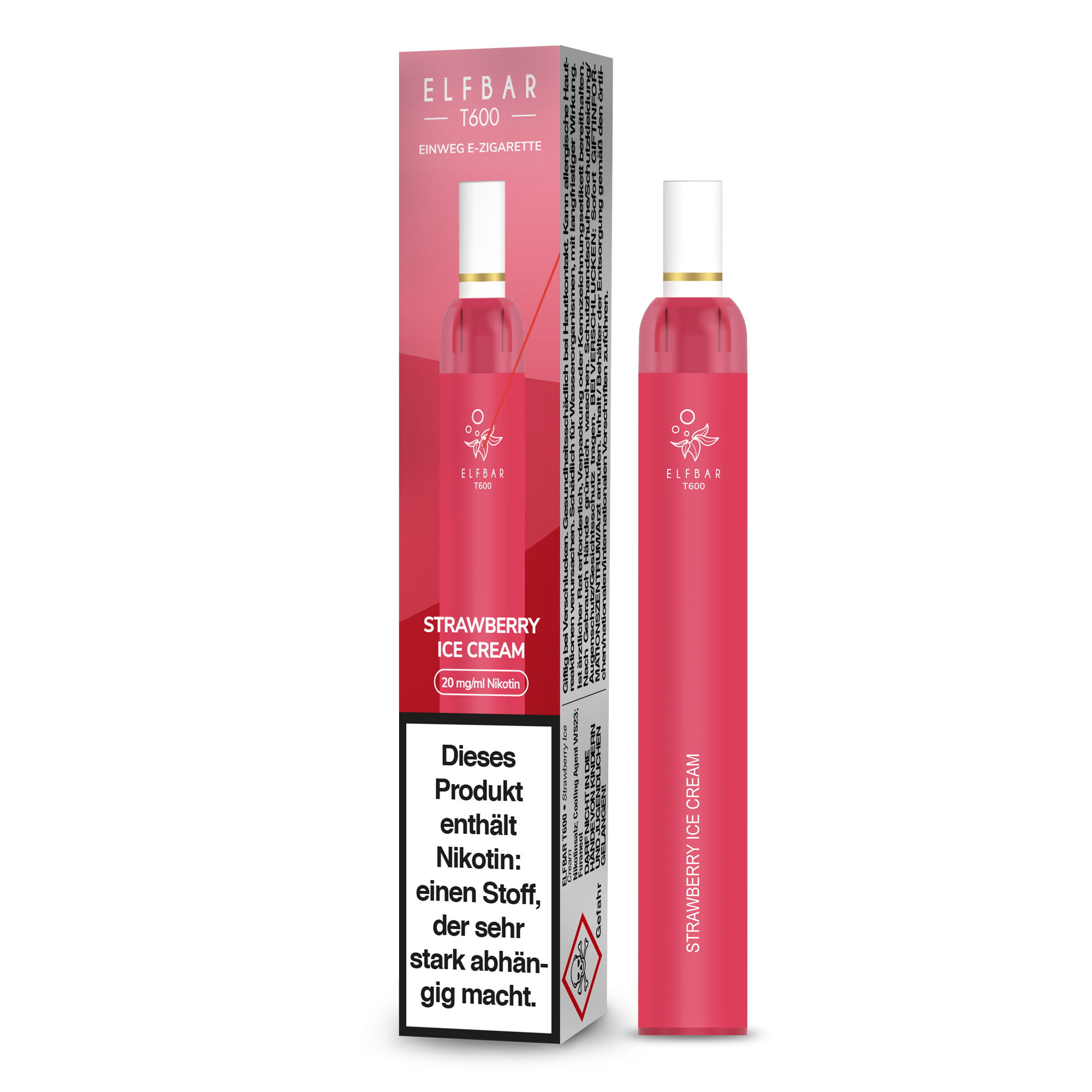 Elfbar T600 Strawberry Ice Cream – 20 mg