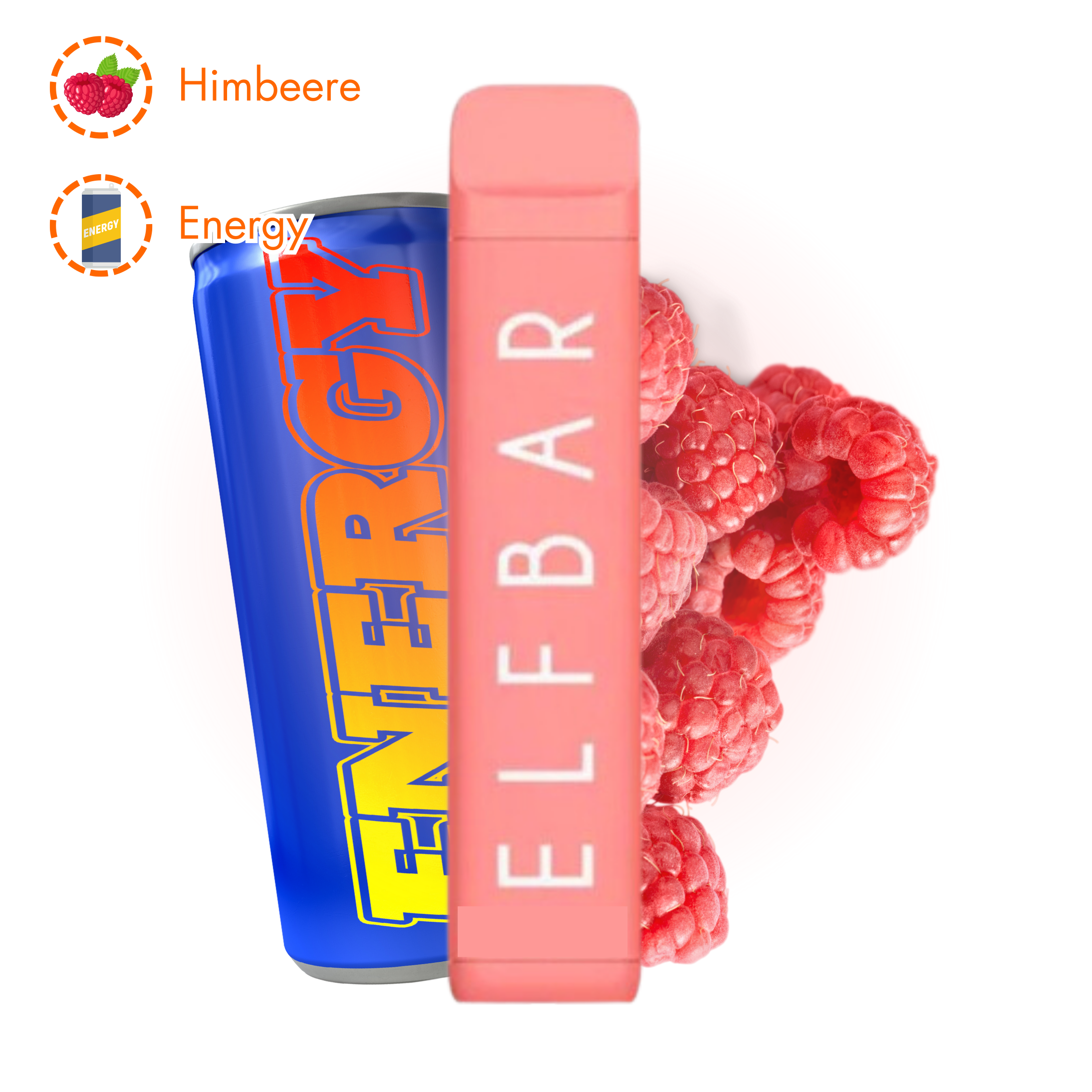 Elfbar NC600 - Elfergy Raspberry - 20mg Nikotin