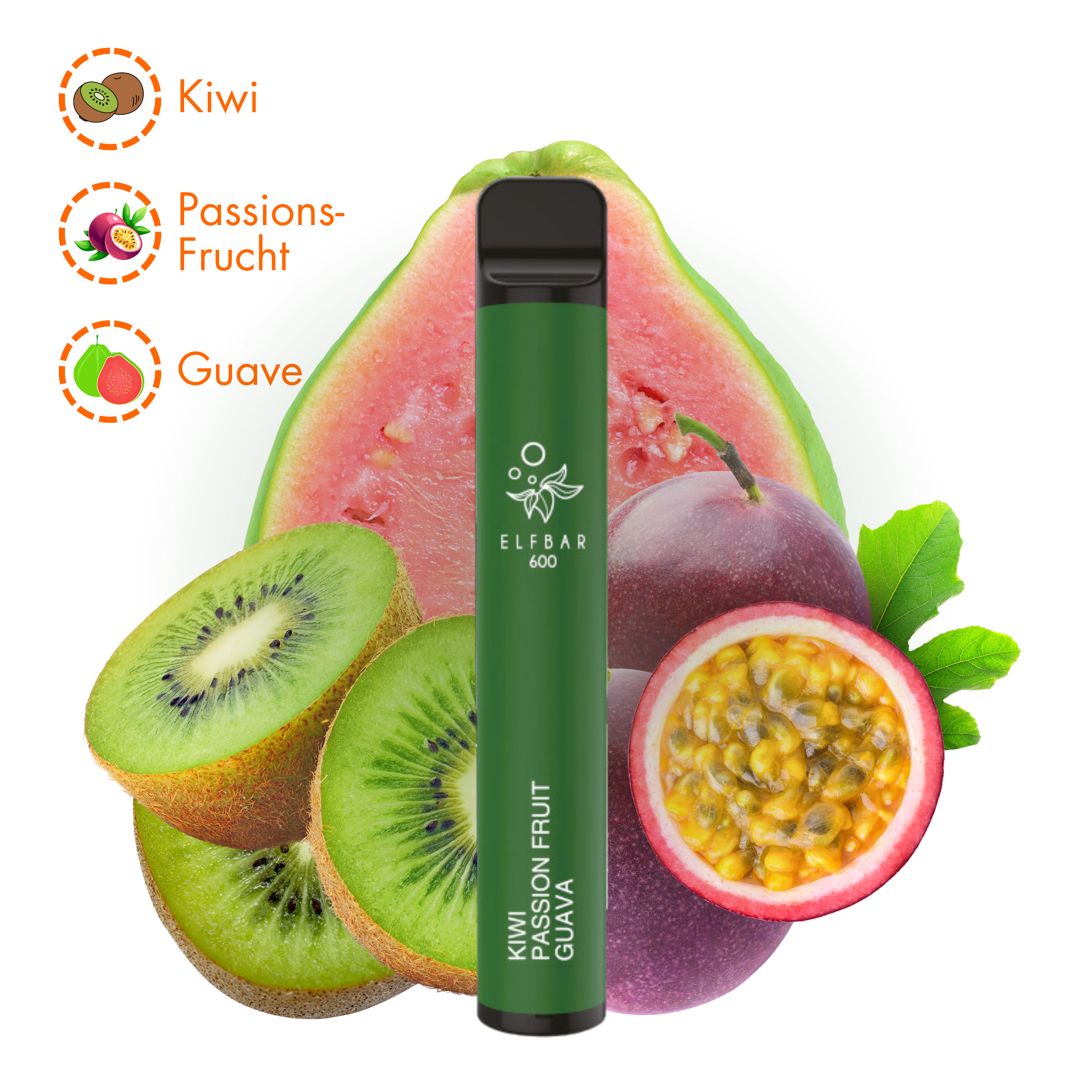 Elfbar 600 Kiwi Passionfruit Guava – 20 mg