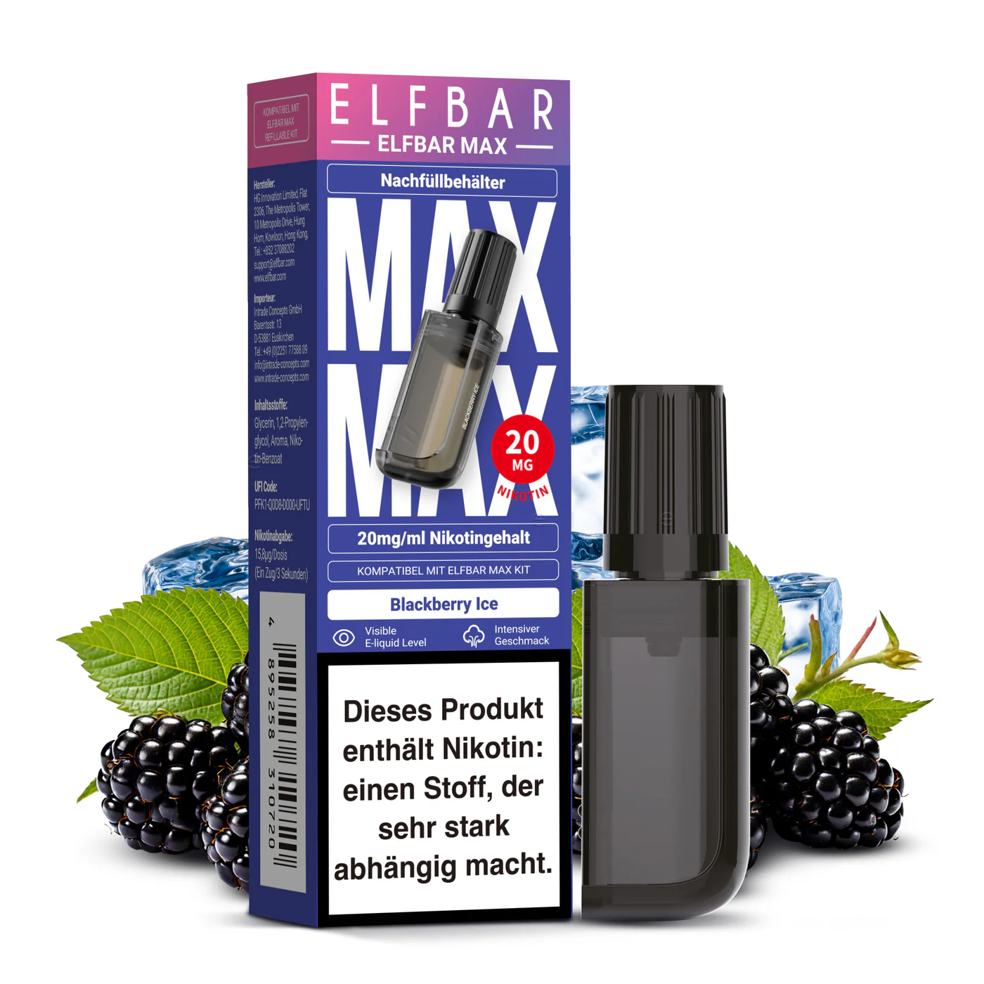 Elfbar MAX Pods Blackberry Ice – 20 mg