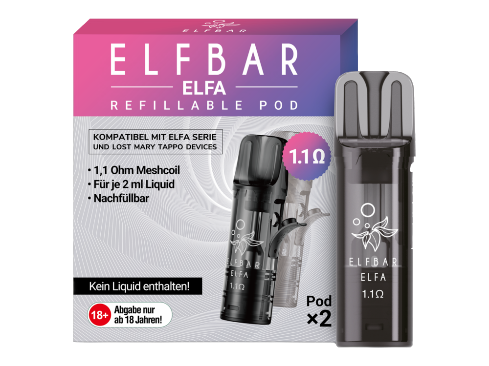 ELF BAR ELFA - Refillable Leer Pods (2 Stück)