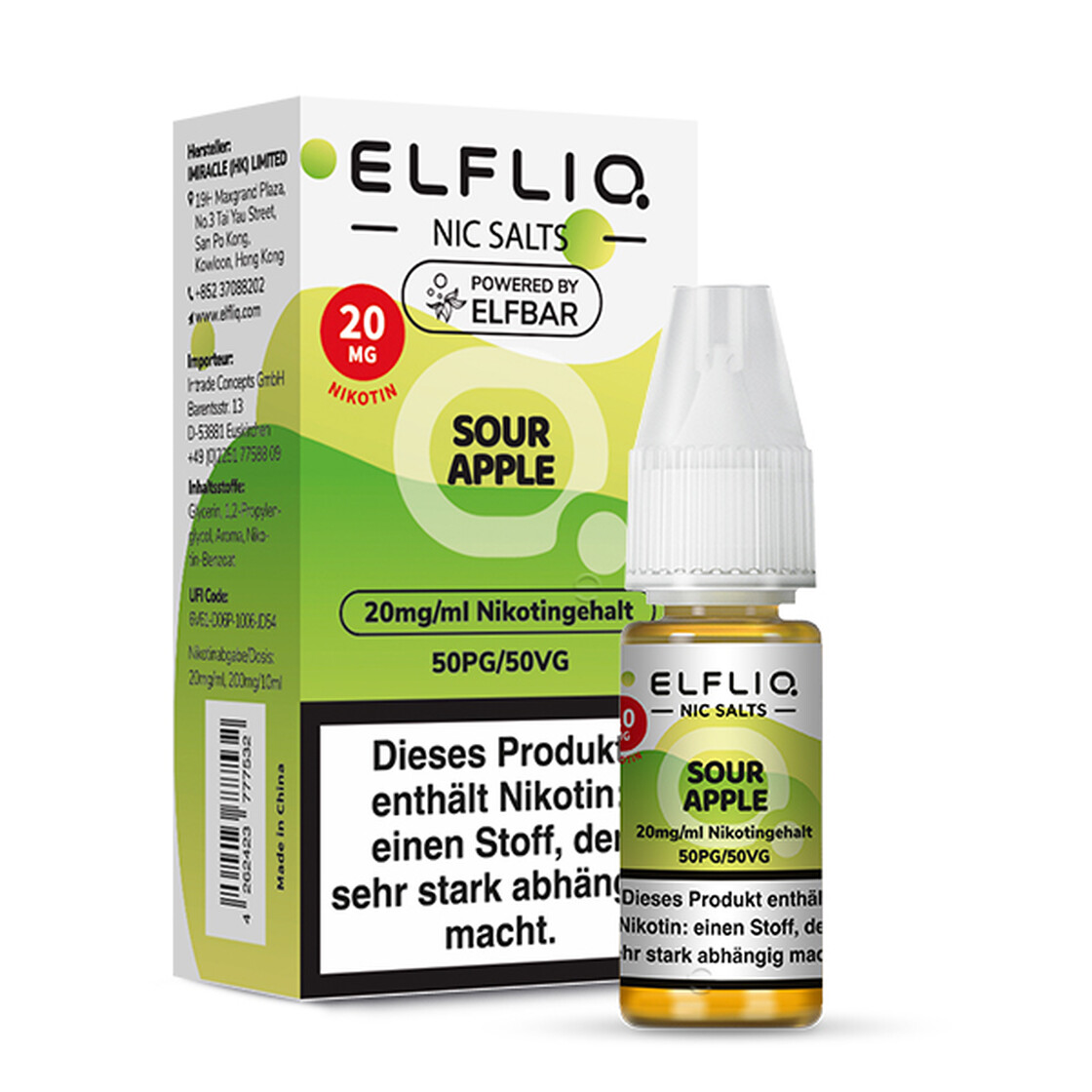 Elfbar Elfliq Sour Apple – 20 mg