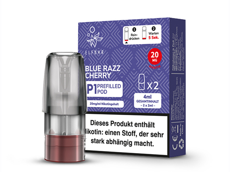 Elfbar Mate500 P1 Pods - Blue Razz Cherry 20mg/ml Nikotin