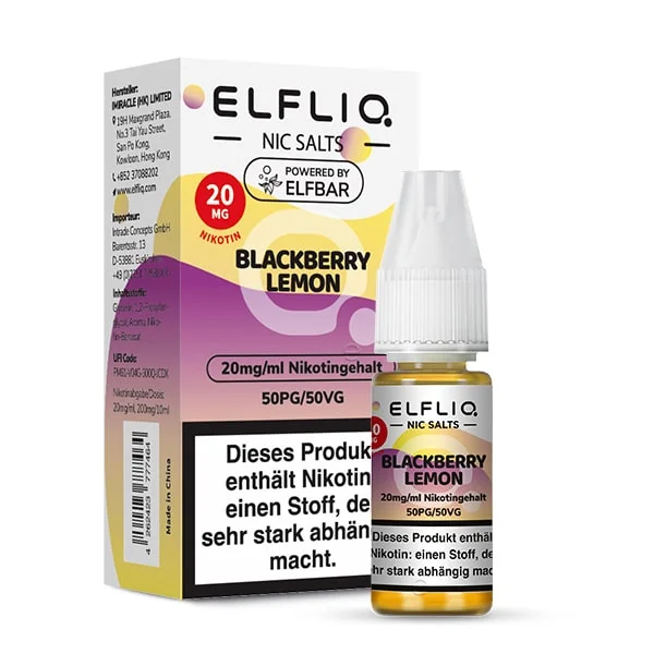 Elfbar Elfliq Blackberry Lemon – 20 mg