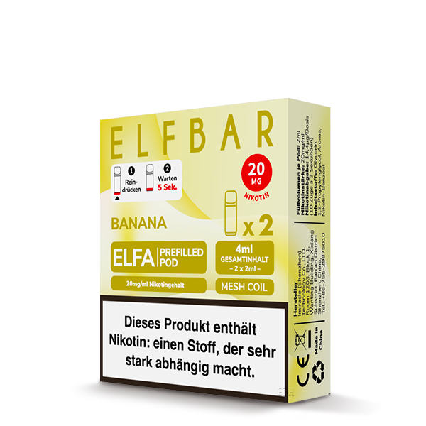 Elfbar ELFA Pods Banana – 20 mg