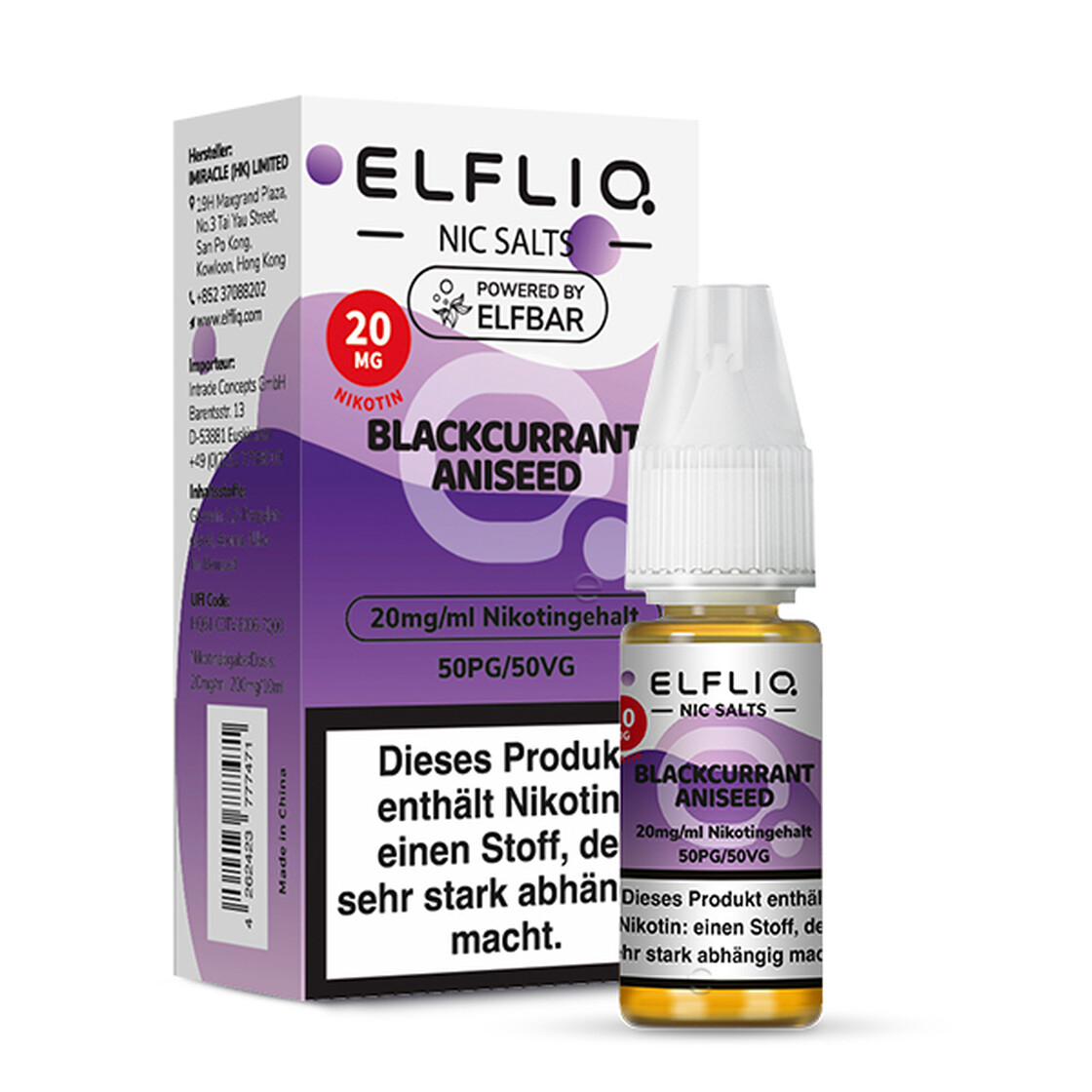 Elfbar Elfliq Blackcurrant Aniseed – 20 mg