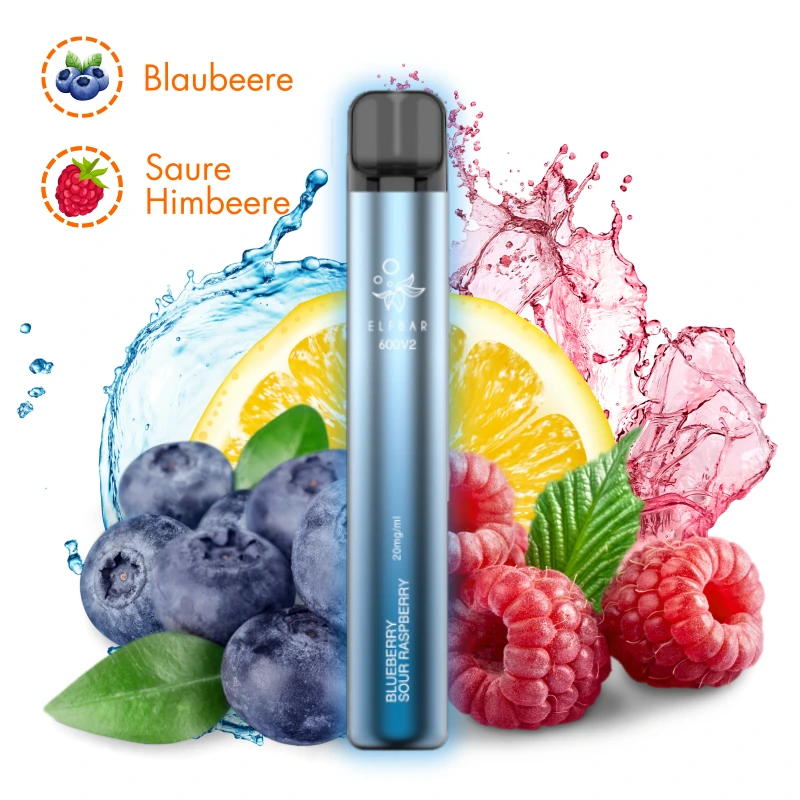 ELF BAR 600 V2 - Blueberry Sour Raspberry- 20mg/ml Nikotin