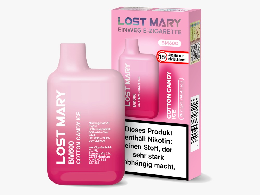 Lost Mary BM600 - Cotton Candy Ice - 20mg Nikotin