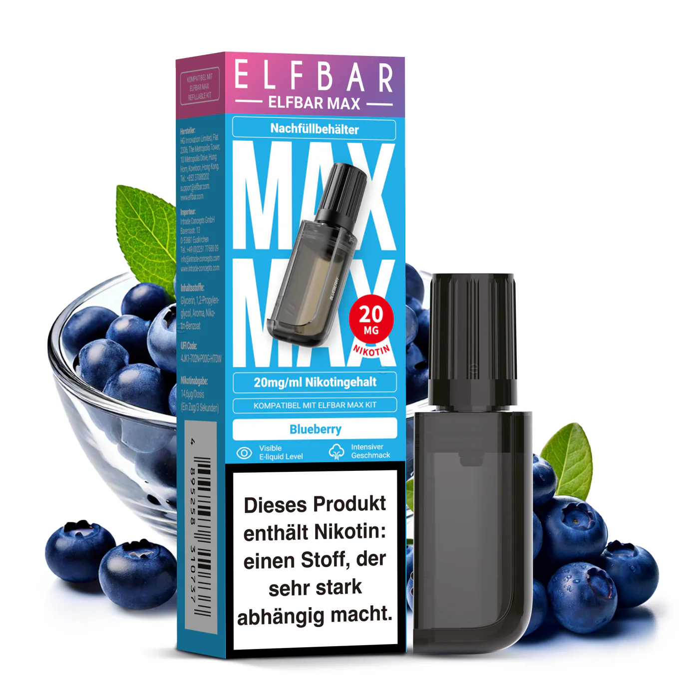 Elfbar MAX Pods Blueberry – 20 mg