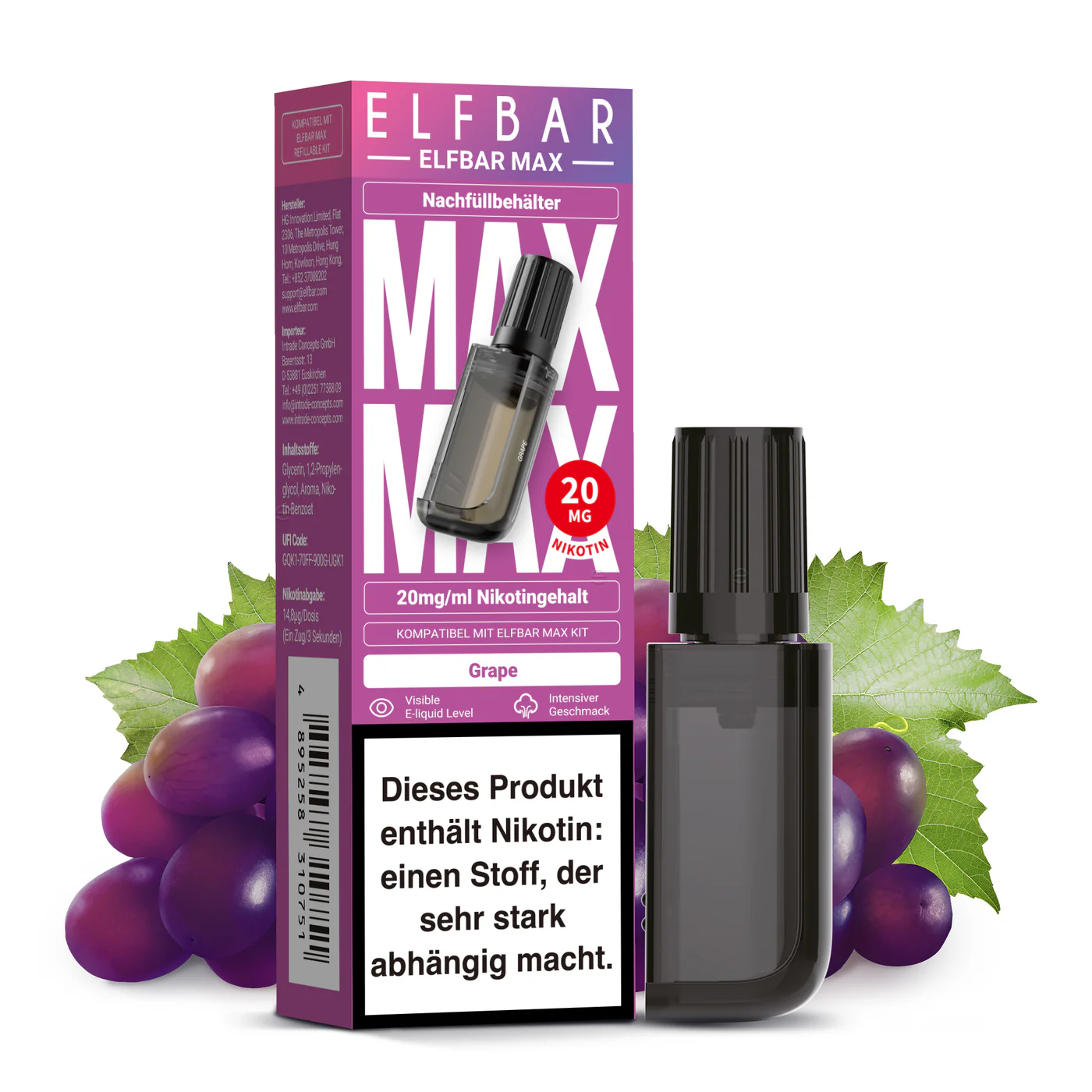 Elfbar MAX Pods Grape – 20 mg