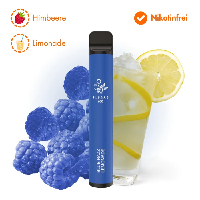 Elfbar 600 Bluerazz Lemonade ohne Nikotin