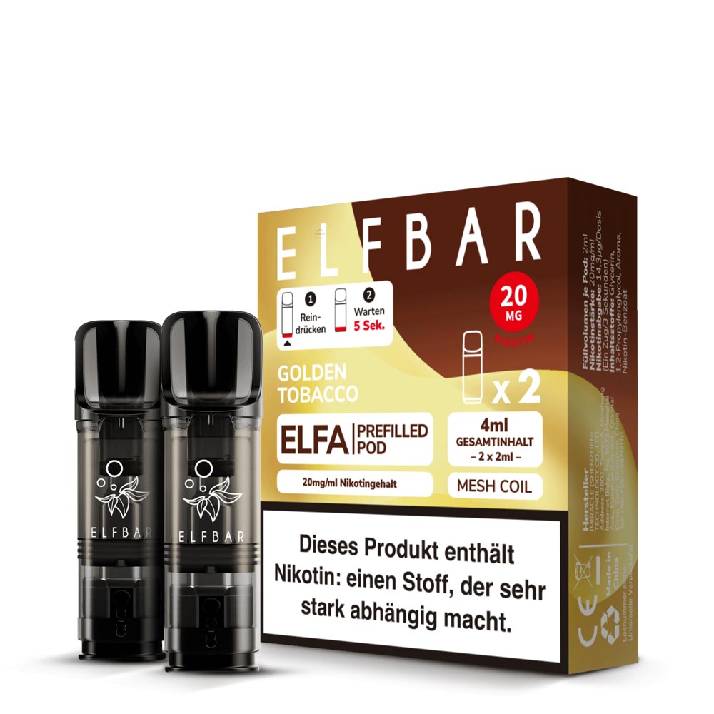Elfbar ELFA Pods Gold Tobacco – 20 mg