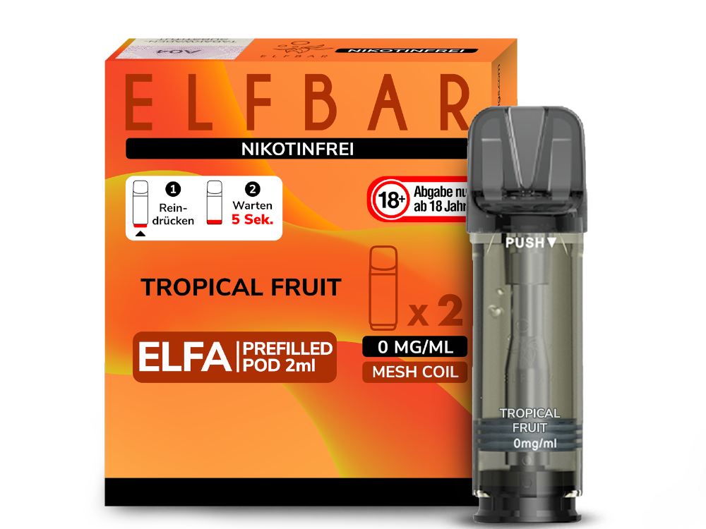 ELF BAR ELFA - Pods Tropical Fruit - Ohne Nikotin